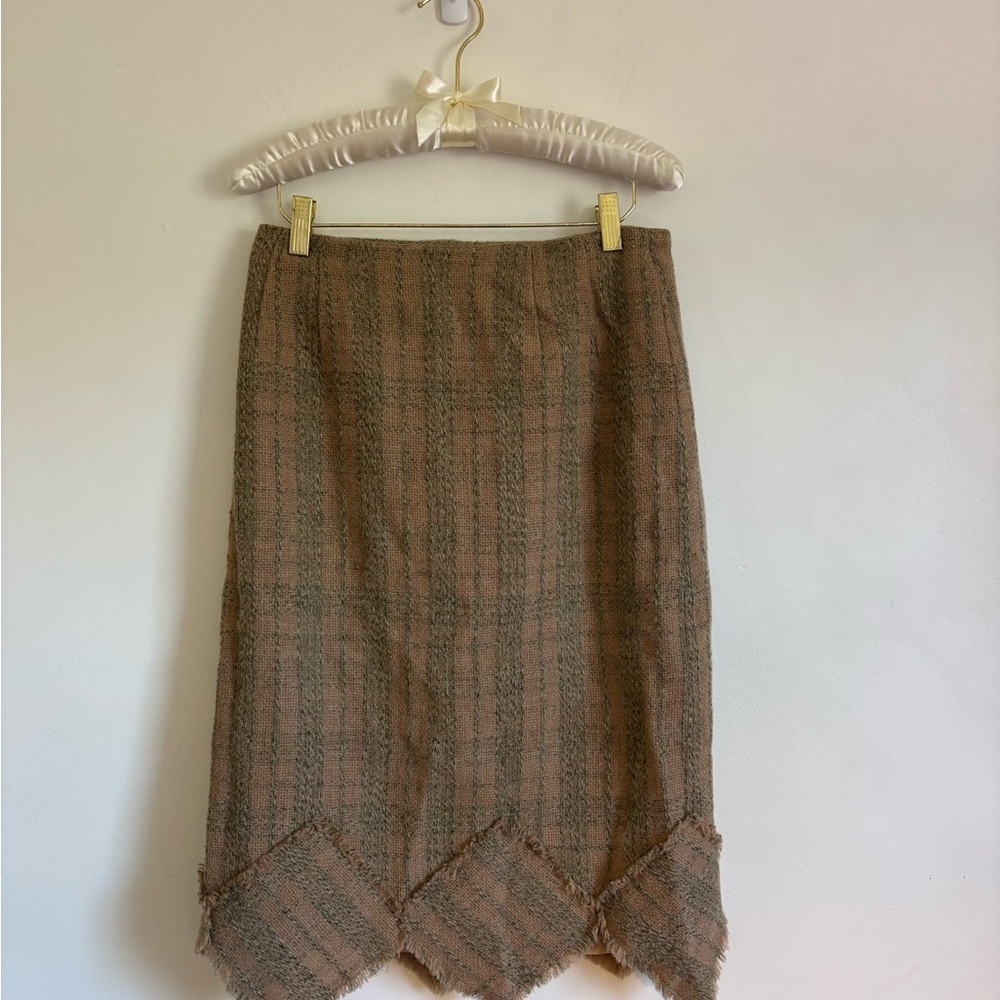 Vintage Wool Harvé Bernard Midi Skirt